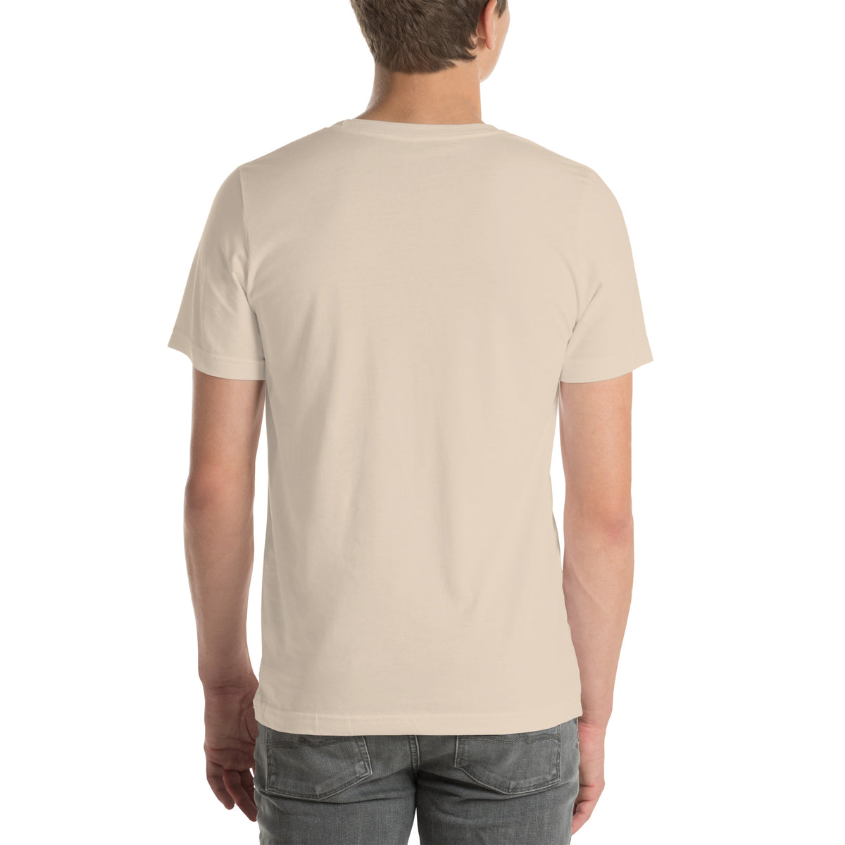Off The Leash tee in Soft Cream, back view
