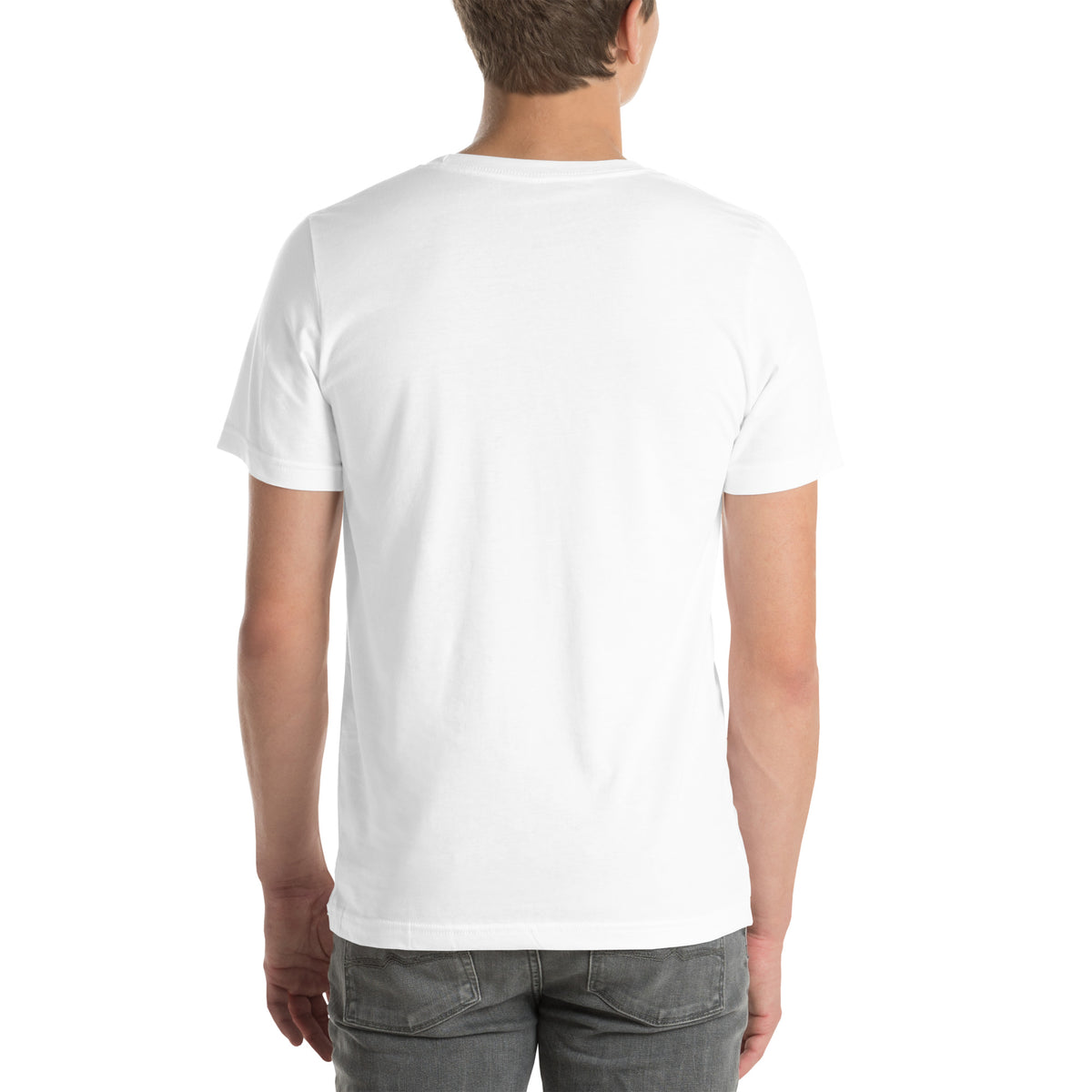 No More Mr Nice Gay tee in White, back view