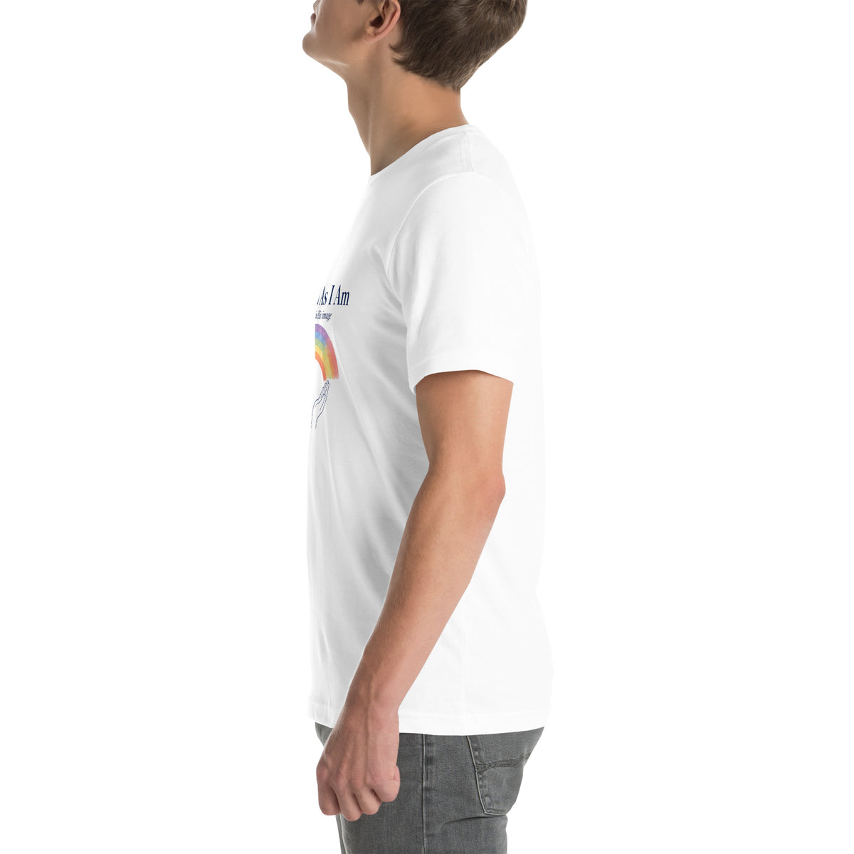 Loved As I Am tee in White, left view
