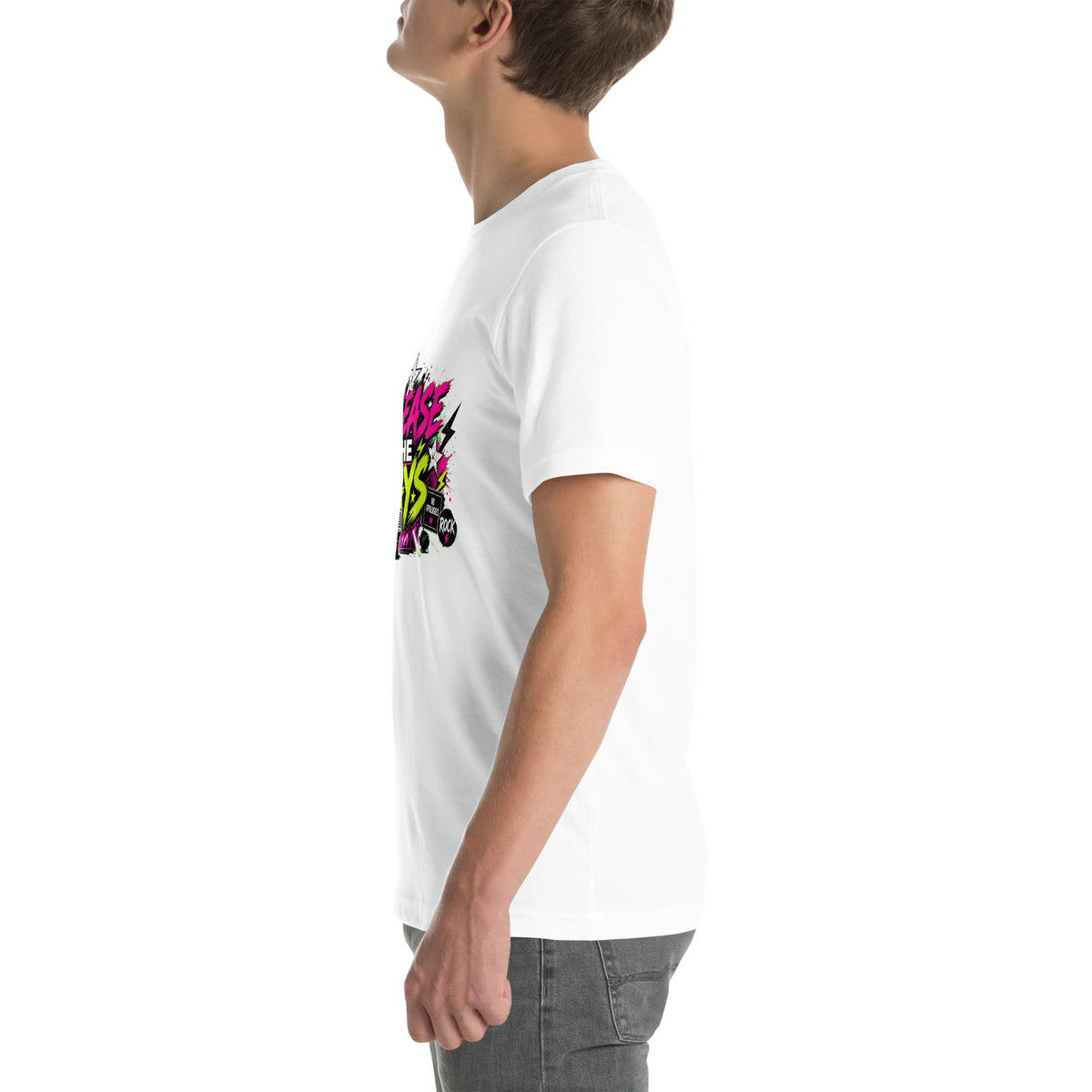 Release the Gays tee in White, left view