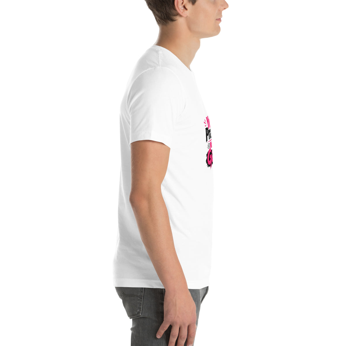 Your Prayers Made Me Gayer tee in White, right view